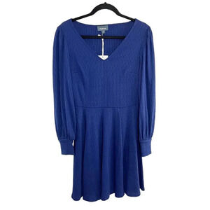 Modcloth Blue Long Sleeve Dress Women's Size Medium New With Tags